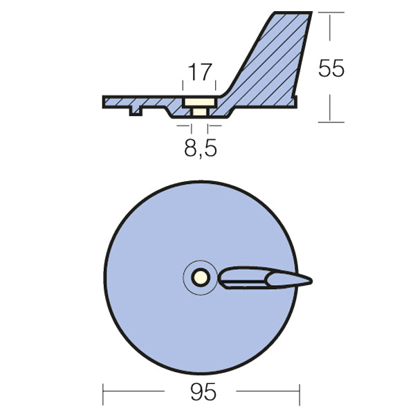 Tecnoseal Zinkanode yamaha 20- 25- 30hk