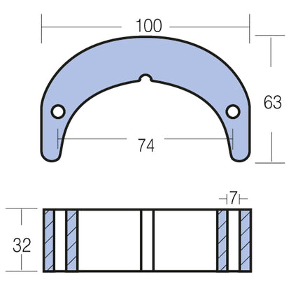 Tecnoseal Zinkanode omc 50 - 75hk