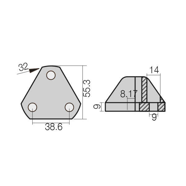 1852 Zink til Flex o fold Ø55.3mm