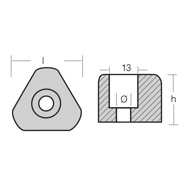 1852 Zink Gori slutanode, propel 15 & 16,5"