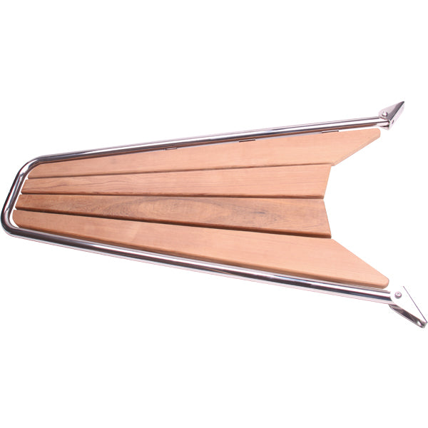 Stævnplatform med teak 115x52cm Ø32mm rør