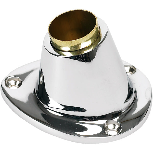 Flagstangsholder dæksmonteret Ø: 25mm forkromet messing
