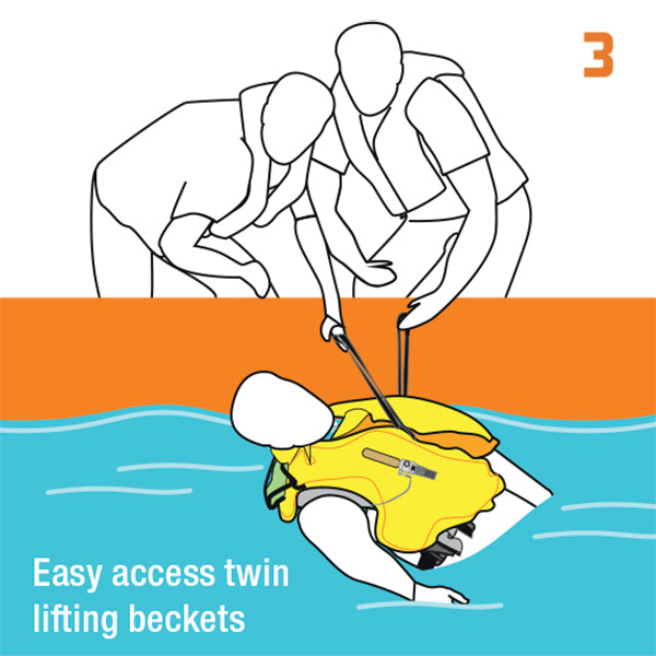 Crewsaver Ergofit 290N Ocean hammer mekanisme, sort, D-ring