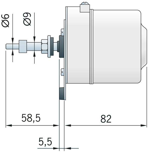 Roca W05 viskermotor 56mm 24v