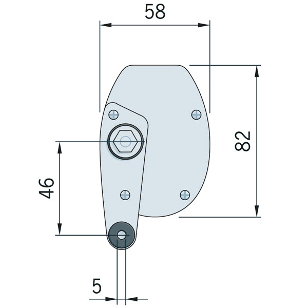 Roca W05 viskermotor 56mm 24v
