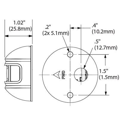 Attwood LED lanternesæt 2nm, sidemonteret rød & grøn