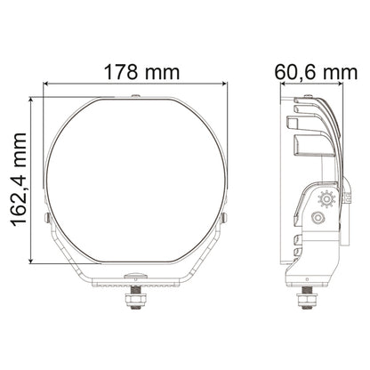 1852 7" LED Spot 10-30Vdc, 164W LED, Combo 8936lm