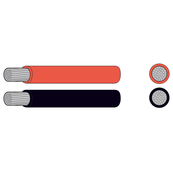 Oceanflex marinekabel fortinnet rød 10.0mm2 100m