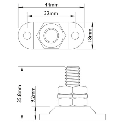 BEP samleblok 10mm rød