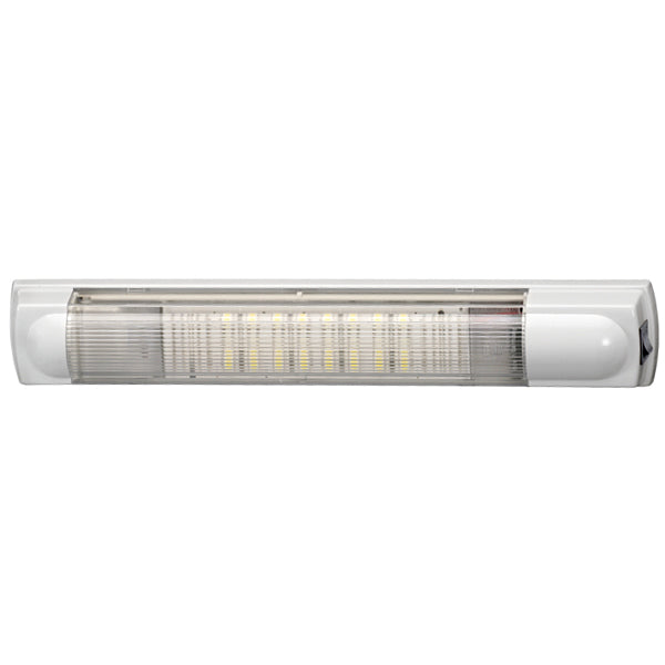 Hella hvid LED lysstofarmatur med afbryder 10-31volt 3,5w