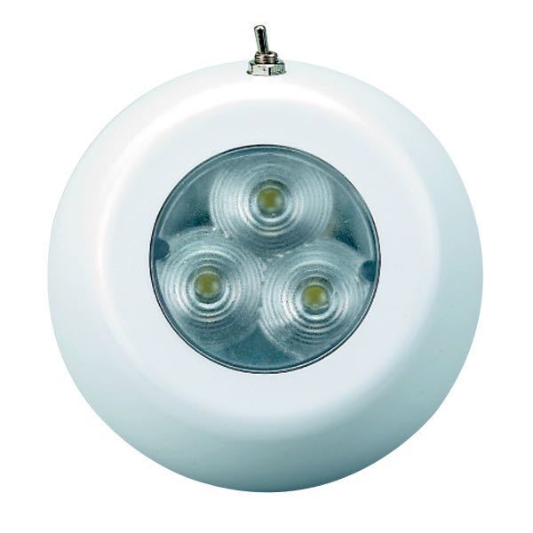 LED Indbygningslampe 12/24V Hvid IP67 - Vandtæt Loftlampe til Båd