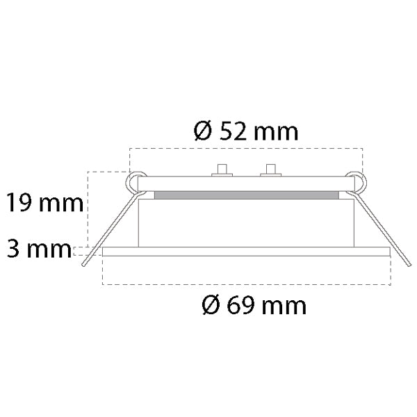 Casolux Maria lille alu. grå med touch 3000K 10-32v