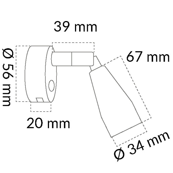 Casolux Mary Wall væglampe alu. sort 3000K 10-30v