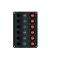 "Wave" elpanel med 6 kontakter m/LED og automatsikring, 12V