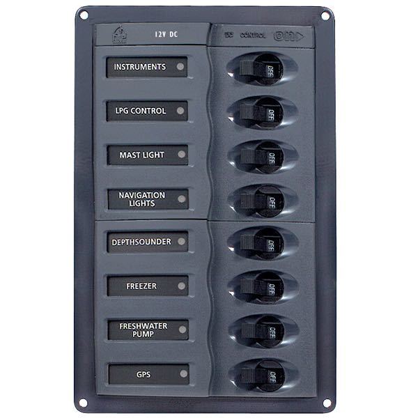 BEP lux strømpanel 8 kont.12V