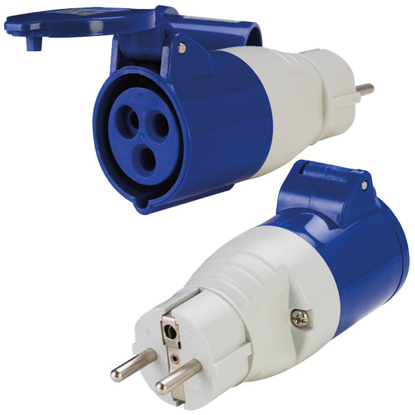 Adapter schuko han til CEE hun