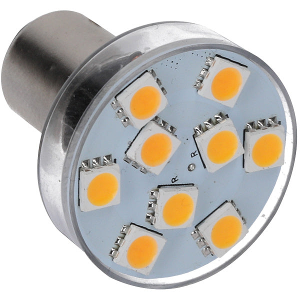Nauticled hvid/rød lys BA15S Ø32x38mm 10-35V 0,6/1,4W 5/10W