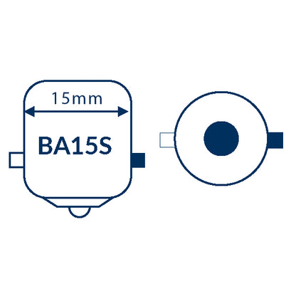 Nauticled bajonet BA15S Ø19x33mm 10-35vdc 1,0/10W