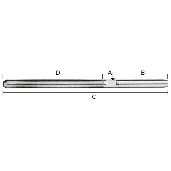 Ronstan gevind terminal 5/16" gevind 4mm wire