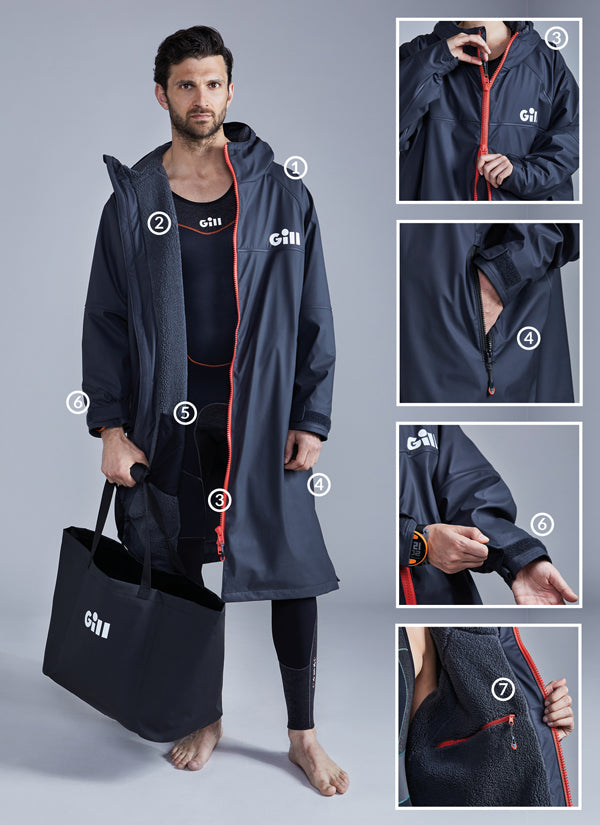 Gill 5024 Aqua Parka jakke navy str. S