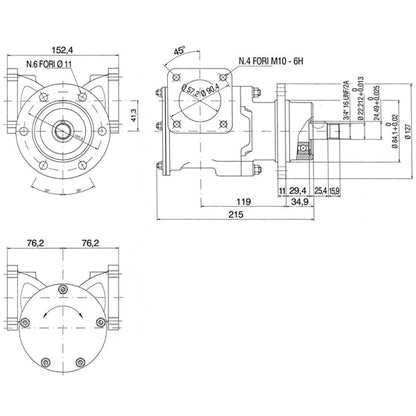 Pumpe med flange til motor mff57