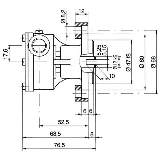 Pumpe med flange til motor st138