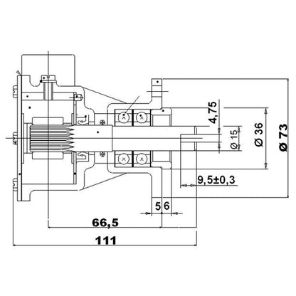 Pumpe med flange til motor st142