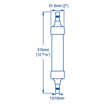 Whale Aquasource ferskvandsfilter system15 blå 15 mm