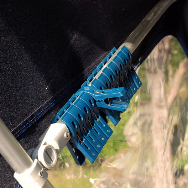 1852 Klemme 32mm blå, 4 stk