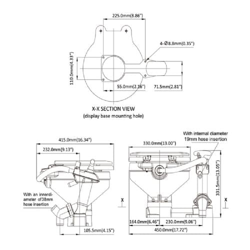 Seaflo Marinetoilet manuelt (compact)