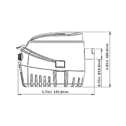 Seaflo Autolænsepumpe 12V G1100 4150 ltr/time
