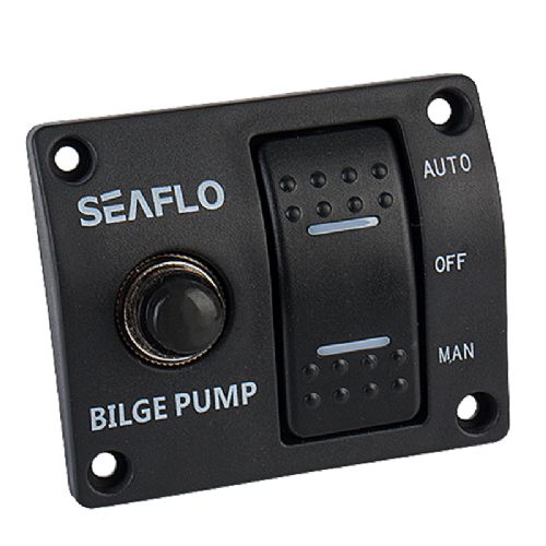 Seaflo Kontaktpanel til Lænsepumper - Auto/Off/Manuel med LED Indikator