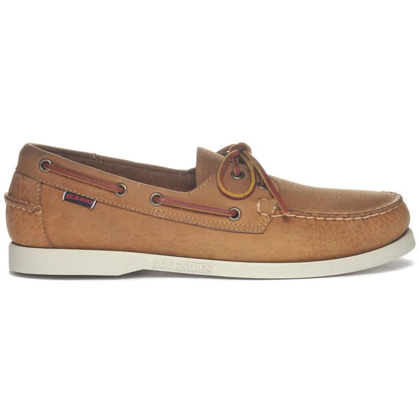 Sebago Docksides Crazy H 912 - Brown Tan - Håndsyede Sejlersko i Pull-Up Læder