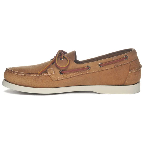Sebago Docksides Crazy H 912 - Brown Tan - Håndsyede Sejlersko i Pull-Up Læder