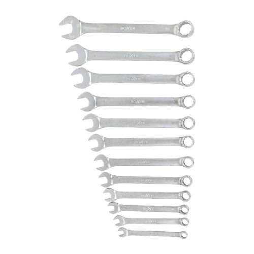 Ringgaffelnøglesæt 12 dele krom-vanadium  Størrelser: 8-9-10-11-12-13-14-15-16-17-18-19 mm