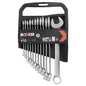 Ringgaffelnøglesæt 12 dele krom-vanadium  Størrelser: 8-9-10-11-12-13-14-15-16-17-18-19 mm