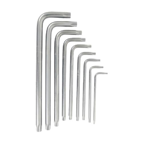 TORX Nøglesæt 9 dele krom-vanadium  TORX: 10-15-20-25-27-30-40-45-50