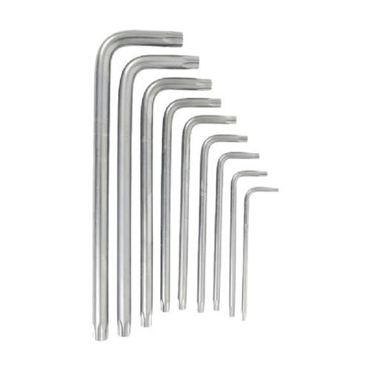 TORX Nøglesæt 9 dele krom-vanadium  TORX: 10-15-20-25-27-30-40-45-50