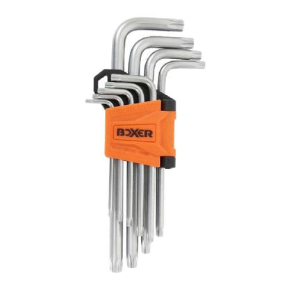 TORX Nøglesæt 9 dele krom-vanadium  TORX: 10-15-20-25-27-30-40-45-50