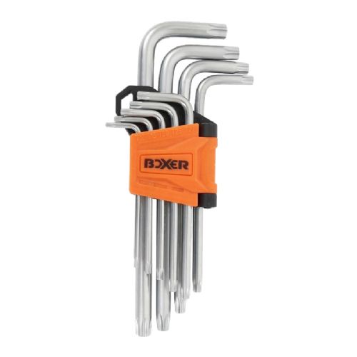 TORX Nøglesæt 9 dele krom-vanadium  TORX: 10-15-20-25-27-30-40-45-50