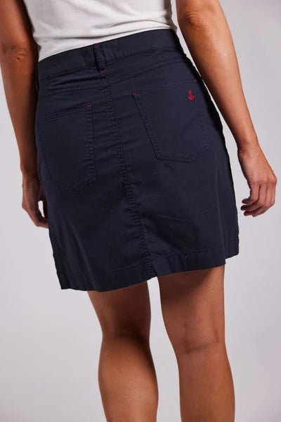 Sebago Klassisk Skort Navy - Dame S-XL