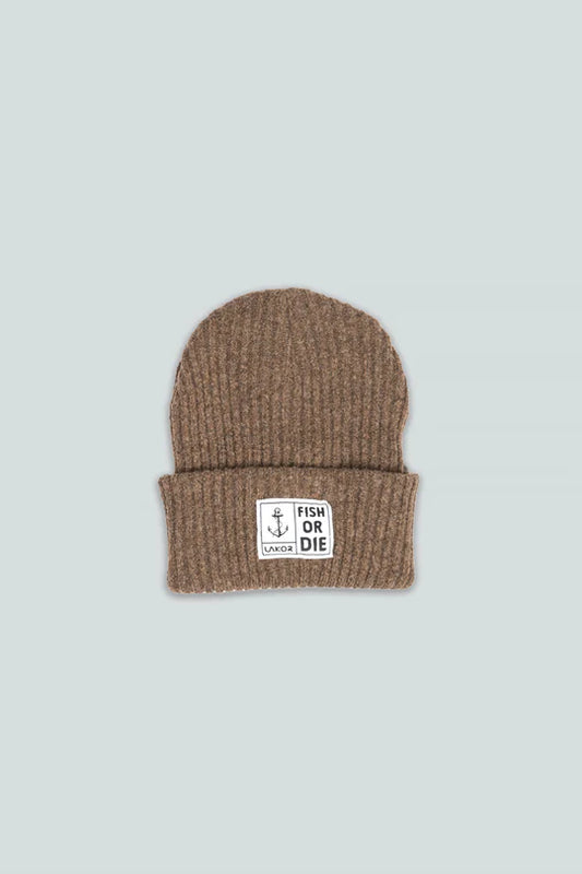 Lakor Fish or Die Beanie (Light Brown)
