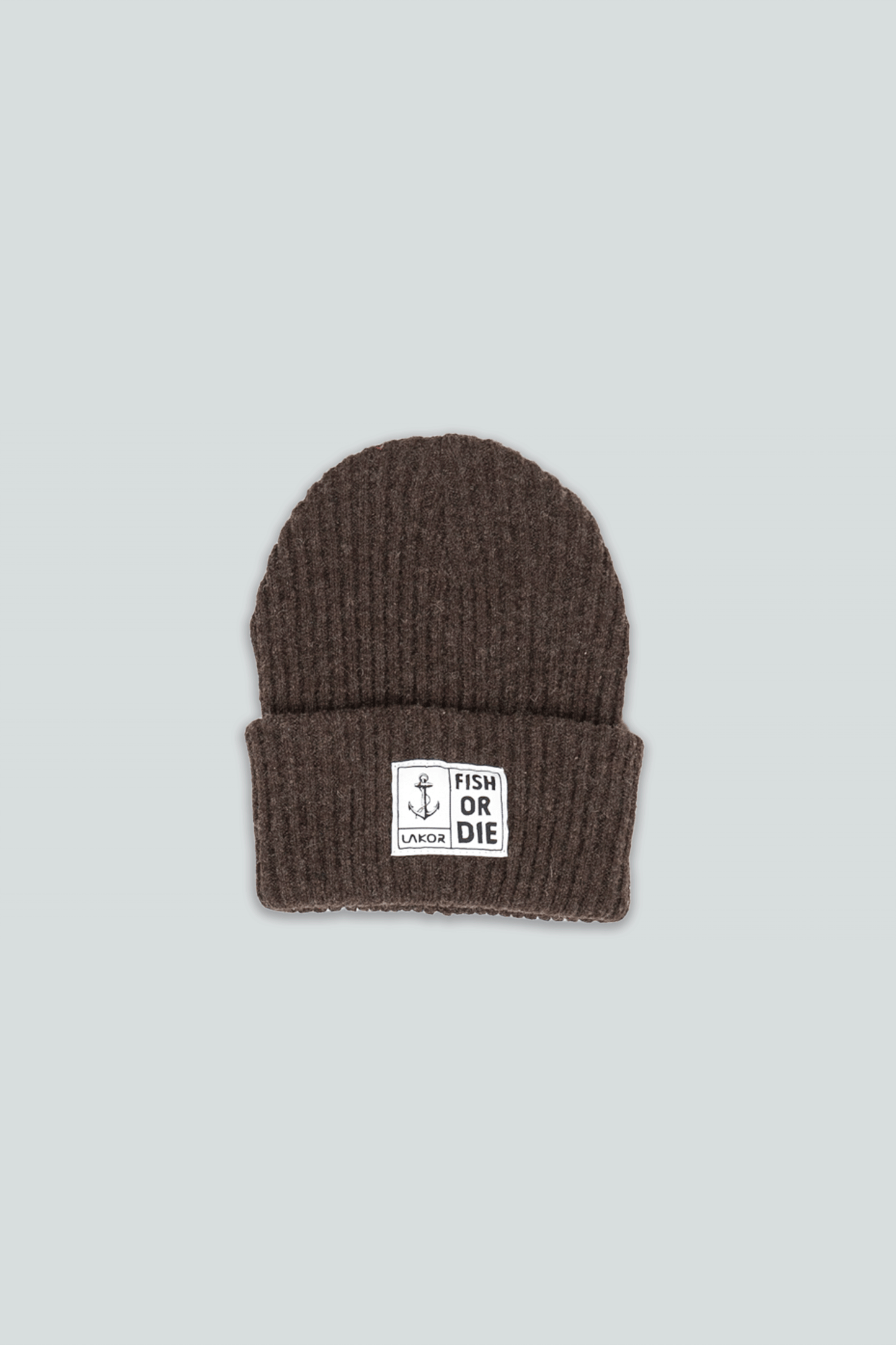 Lakor Fish or Die Beanie (Dark Brown)