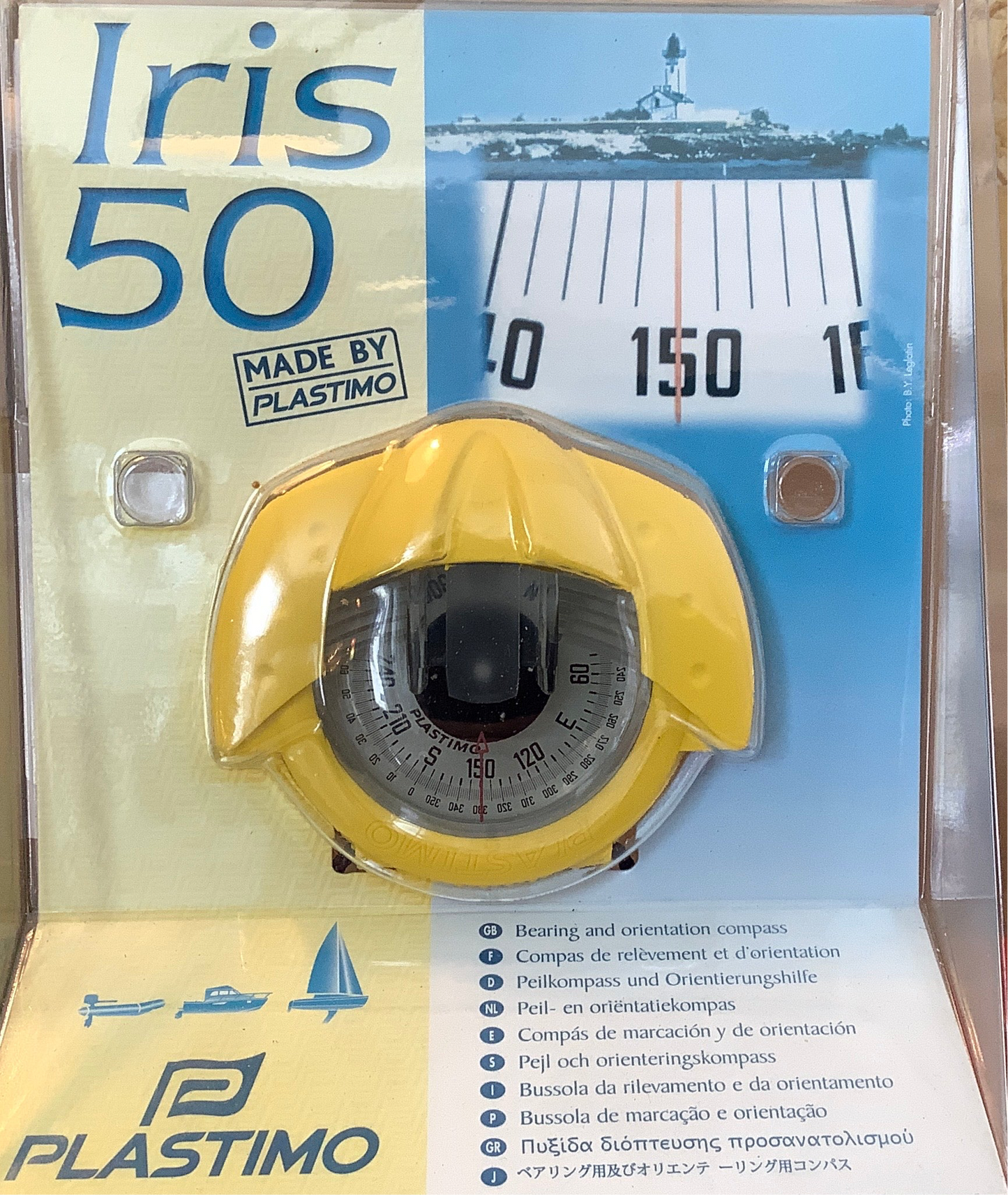 Plastimo pejlekompas, Iris 50 gul