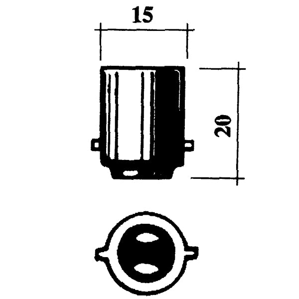Lanterne pærer 12V 18cd ba 15