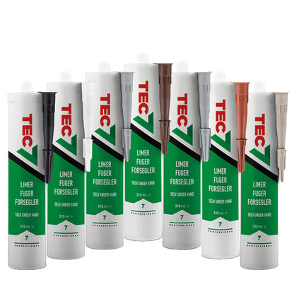 Tec7 - limer fuger forsegler 310ml patron grå