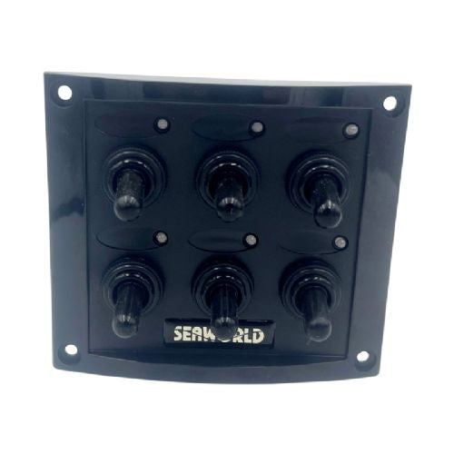 El-panel med 6 kontakter