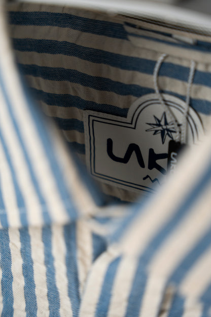 Lakor Seer Sucker Kortærmet Skjorte - Økologisk Bomuld Sommerskjorte