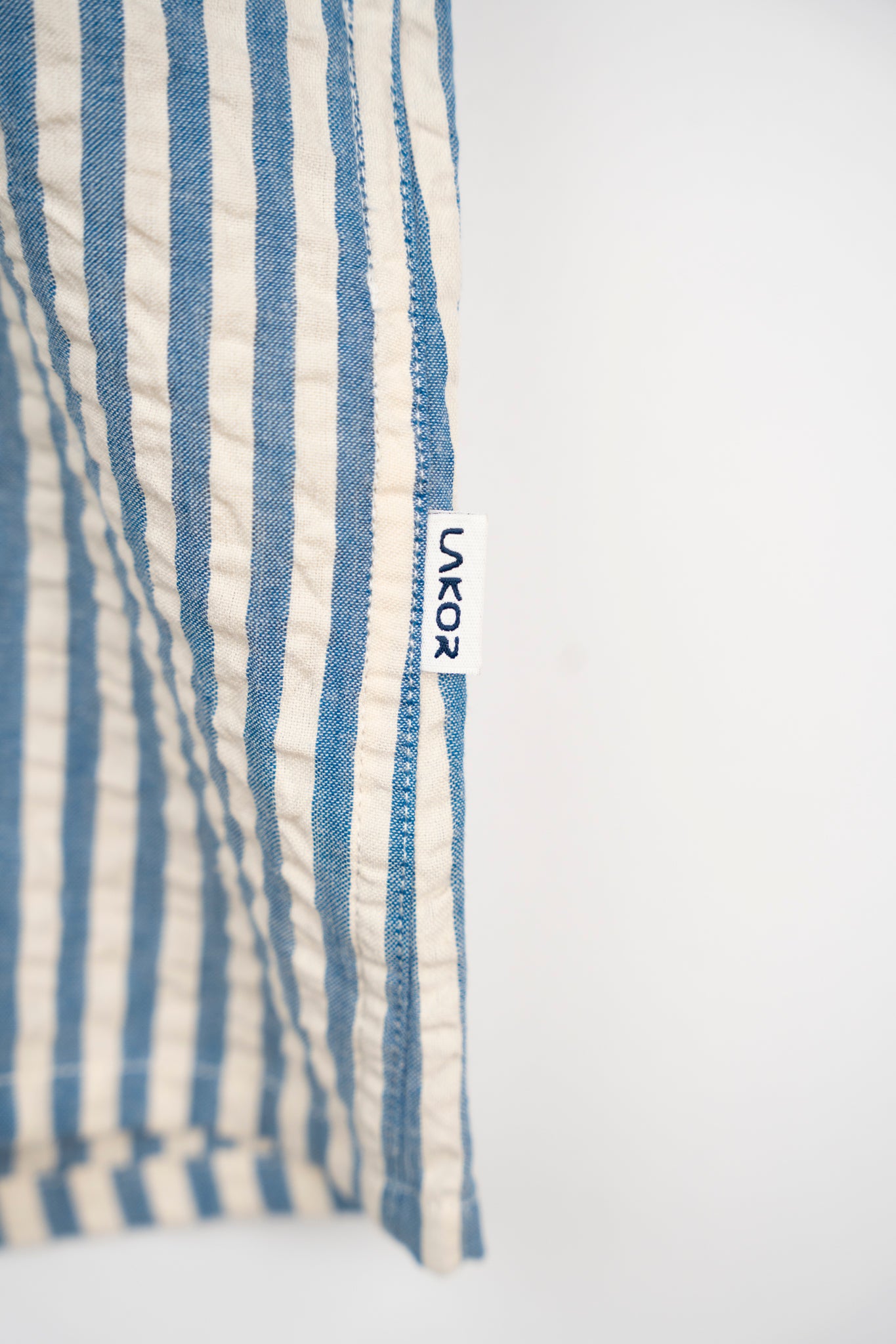 Lakor Seer Sucker Kortærmet Skjorte - Økologisk Bomuld Sommerskjorte