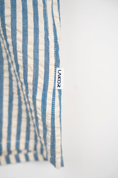 Lakor Seer Sucker Kortærmet Skjorte - Økologisk Bomuld Sommerskjorte